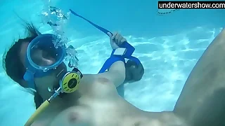 Candy mammal licked underwater