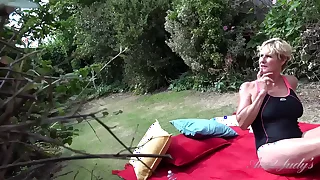 AuntJudys - Busty Mature MILF Ms. Molly gets sizzling in the Sun