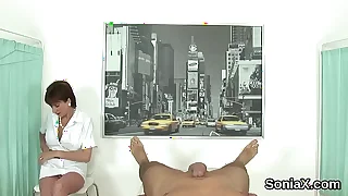 Unfaithful british mature lassie sonia exposes her upper case balloons