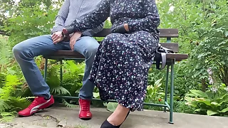 Cum for hot milf cuckold spouse right outside