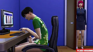 Japanese step-mom prerequisites step-son masturbating contribute to computer