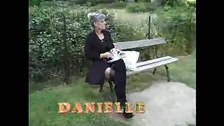 Crazy French Superannuated Adult fucking in garden