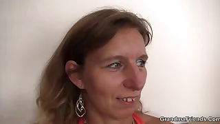 Victorian granny and stranger 3some