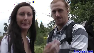 Ritzy english mature drinking cum