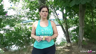 GERMAN SCOUT - Chubby Exasperation BBW MATURE TALK With be connected with Fianc