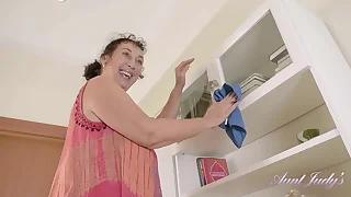 AuntJudys - Cleaning Day far 58yo Busty BBW Clumsy GILF Esmerelda